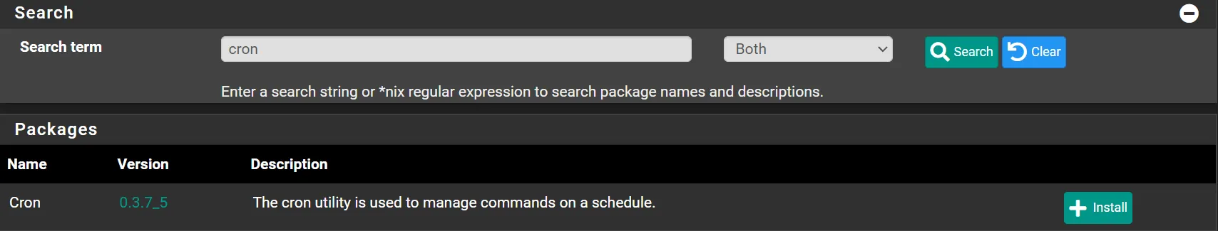cron-package-install